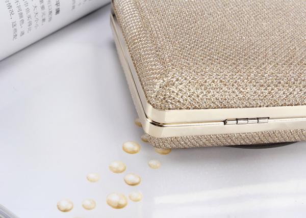Women Glitter Evening Bag PU Clutch Shoulder Bag Metal Chain Bridal Cocktail Handbags
