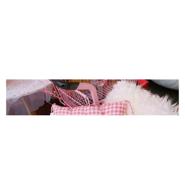 Cotton Filled Square Pink Plaid Seat Cushion Pillow for Pressure Relief Non-Slip Design