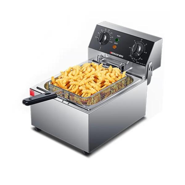 Griddle Braised Stove and Fryer All-in-one Machine Commercial Stall Gas Hand-held Cake Machine Fryer Equipment