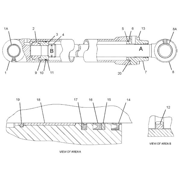 Набор 295-9894 2959894 уплотнения гидравлического цилиндра Ram заграждения для гусеницы 330B L 330C FM 330D FM 568 FM LL M330D