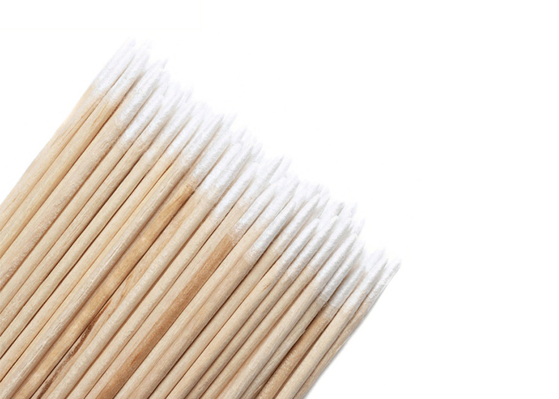Хлопок Microblading пробирок хлопка деревянной ручки остроконечный вытирает тампоном остроконечную подсказку