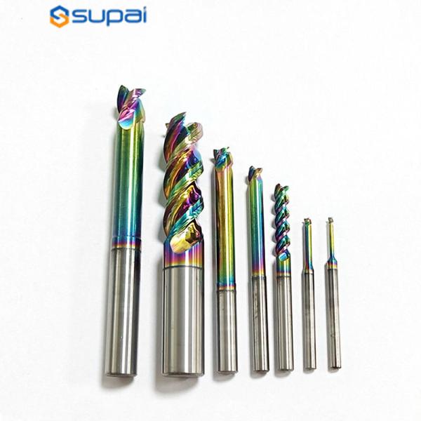 2-1/2 Inch Aluminum End Mill With 35°-45° Helix Angle And 0.030 Inch Corner Radius