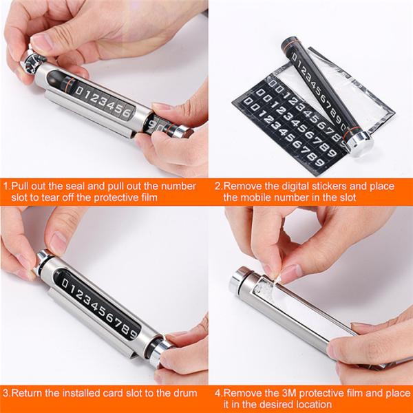 Роторный номерной знак автостоянки ПК 0.06g 26cmx5cm ABS