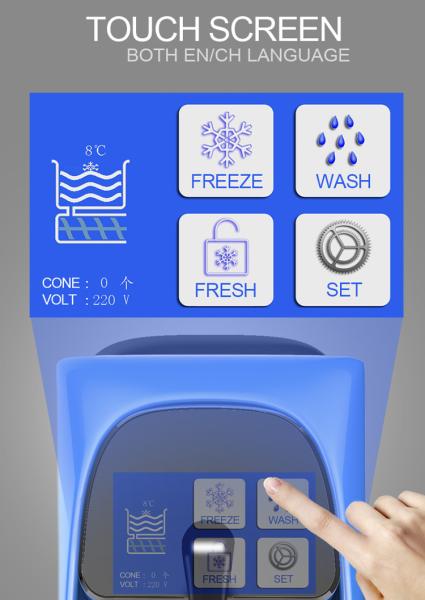 Supermarket Frozen Food Display Case Upright Fan Cooling Ice Cream Freezer