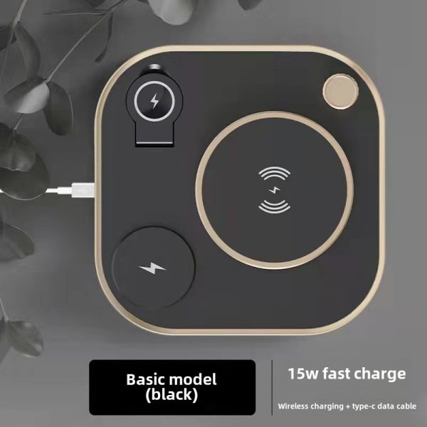 Three-in-One Wireless Charger Desk Lamp 15W Output Power Apple Huawei Mobile Phones Watches Fast Charging Station