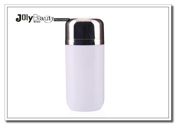 PP Plastic Oval Flat Airless Cosmetic Bottles 50ml With Unique Pump