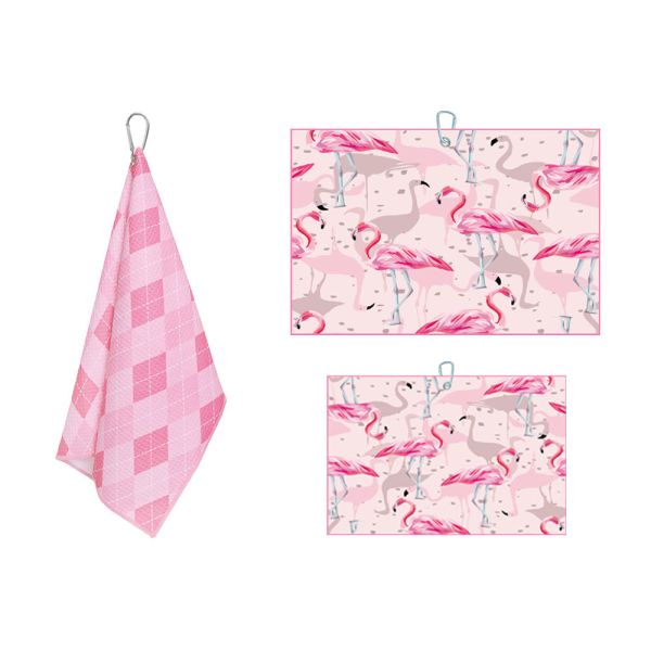Printed  Accessories hook Golf Towel Custom Logo Microfiber Golf Towel