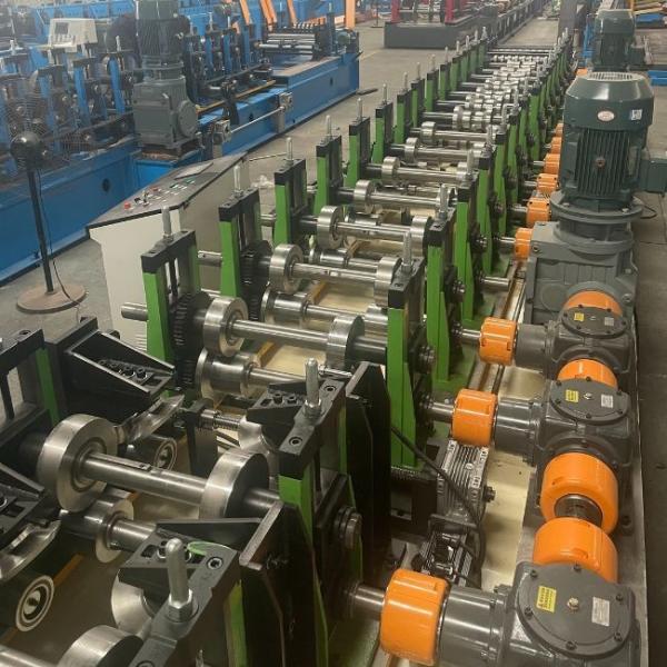 Electric Door Window Roll Forming Machine , Metal U Channel Guide Rail Making Machine