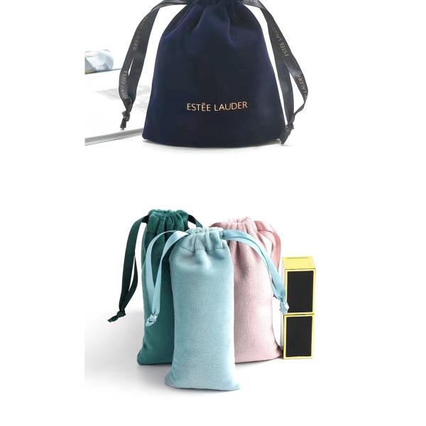 Small Dice Earring Necklace Gift Jewelry Velvet Dust Packaging Pouch Drawstring Suede Bag
