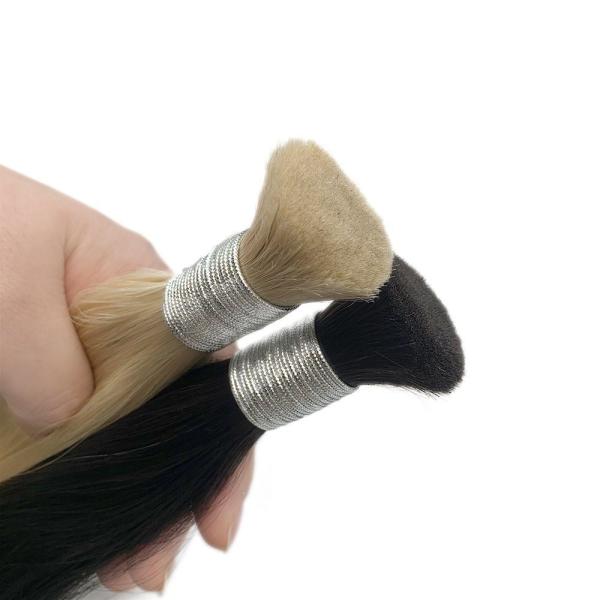 Human Hair Bulk Remy Unprocessed No Weft Hair Bundles for Your Hair Extension Business