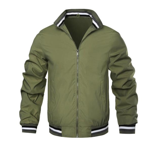 2023 Spring Autumn Waterproof Zip Up Casual Jacket for Men Loose Fit Baseball Bomber Coat