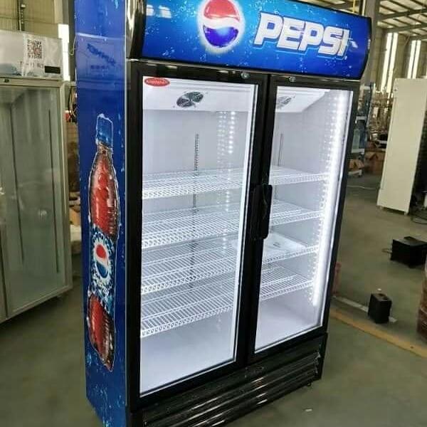 290L Direct Cooling 2 Door Drink Display Fridge Beverage