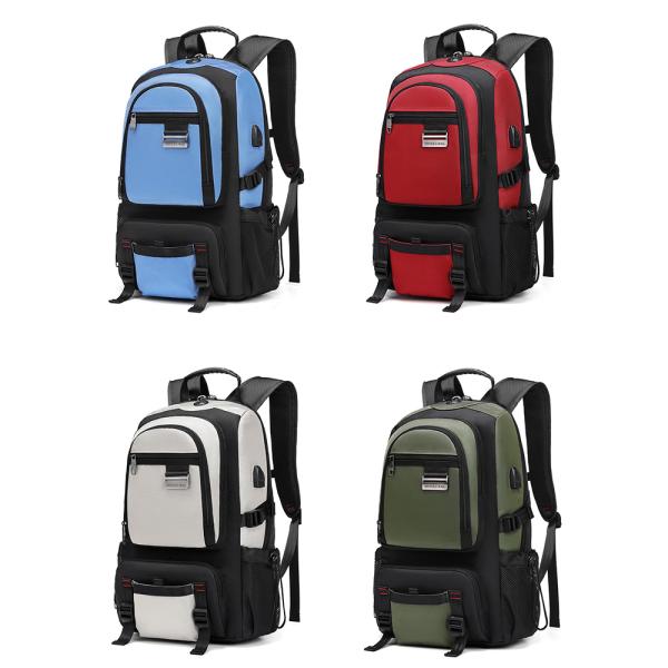 Factory New functional USB outdoor sport wholesale custom travel hiking student backpack bag laptop backpack