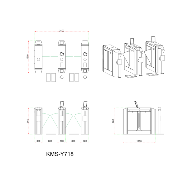 SUS304 ESD Turnstile Gate IP43 IP54 For Cleanrooms Static Electricity