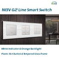 El interruptor ligero 24V de la pared de KNX que controlaba moderó el marco de cristal con modular plástico