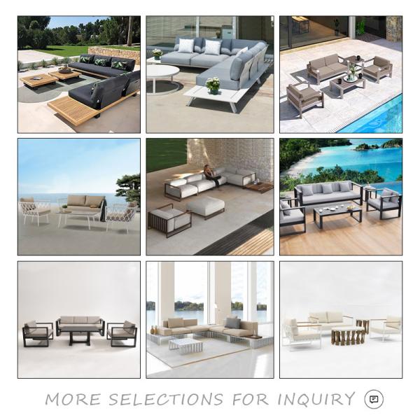 Mail Packing N All Weather Outdoor Patio Furniture Rattan Garden Sofa Set with Aluminum Frame