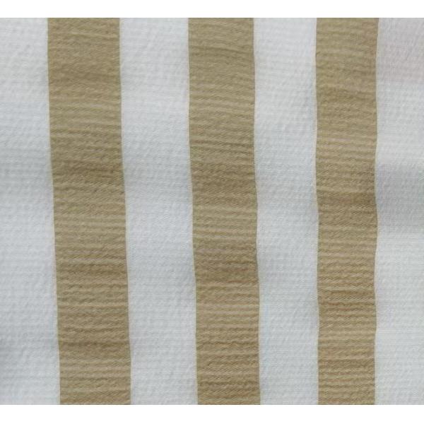 Yellow / White Woven Shirt Fabric 80GSM 100 Percent Polyester Fabric For Daily Commuting Outfit