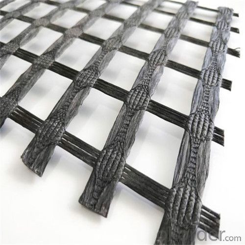 100-100 KN /M Fiberglass Geogrid Biaxial Geogrid Ground Grid Fiberglass Geogrid Coated With Bitumen