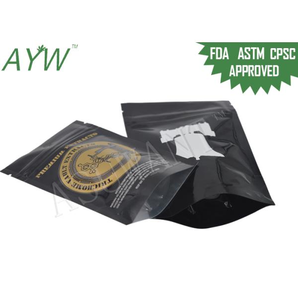 Food Grade Mylar Foil k Stand Up Pouches Smell Proof 3.9