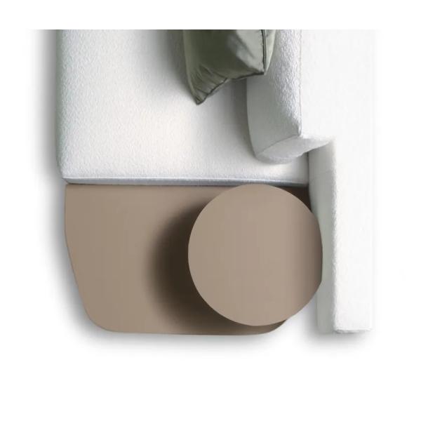 Flexible C Table Sofa Chair White Marble Finish Iron Base Side Table