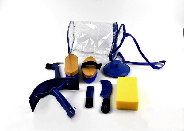 Optional Color Horse Grooming Kit , Durable PP 9 Pieces Horse Cleaning Kit