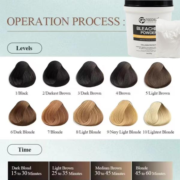 Fabrique certifiée GMP Direct 500g Poudre blanchissante pour cheveux blonds en platine 9+ Lift Anti-poussière Développeur en vrac sans ammoniac