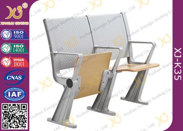 University Steel Book Holder Lecture Room Seating With Writing Desk