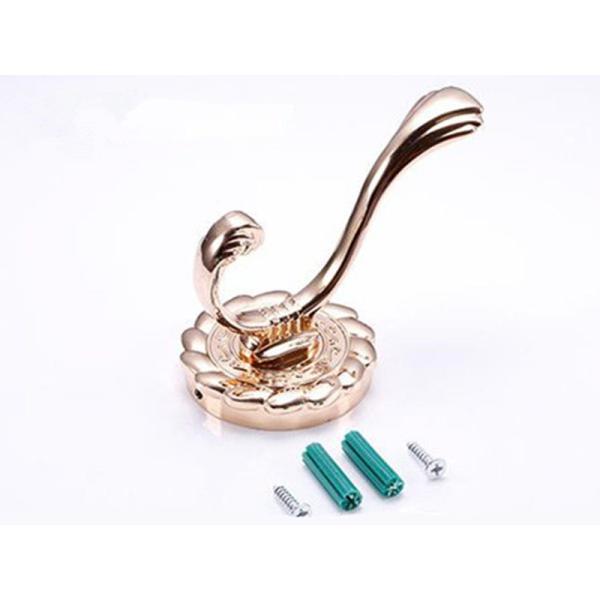Chrome Plated Solid Wall Hangers Rose Gold Luxury Clothes Hooks Rose Gold Classical Towel Rack