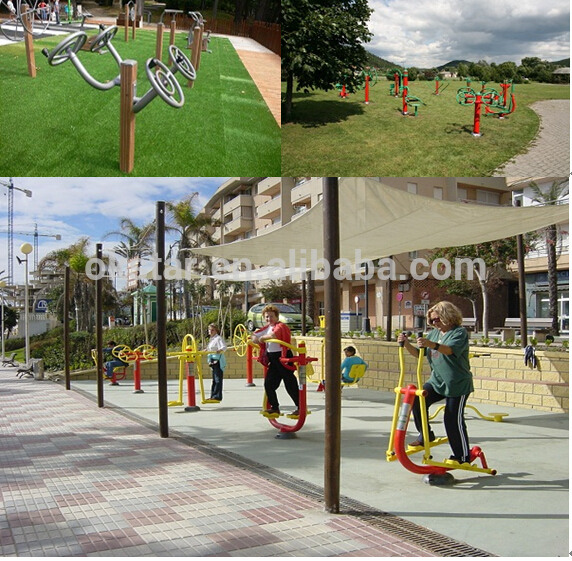 china outdoor park gym equipment wood like outdoor exercise machine surfboard