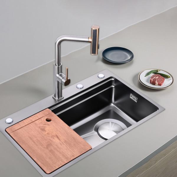 SONSILL Nano Color 304 Stainless Steel Kitchen Sink With Cutting Board