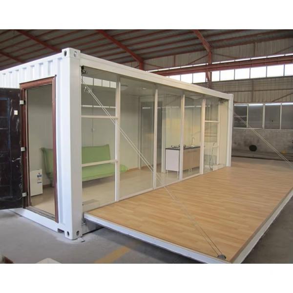 Casa de contêiner de vidro de parede de vidro de um lado para casas de luxo pré-fabricadas