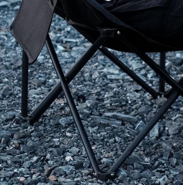 Portable Folding Padded Camping Chair For Lawn Camp Hiking Beach Sports Hunting, Beige