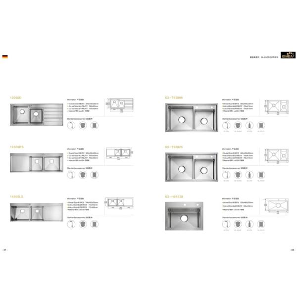 610x457x230mm SUS304 Stainless Steel Topmount Single Bowl Handmade House Kitchen Sink with Square Drainer Hole