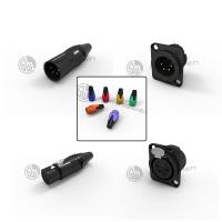 XLR personnalisé intérieur 4 broches connecteur mâle femelle prise de prise en alliage de zinc