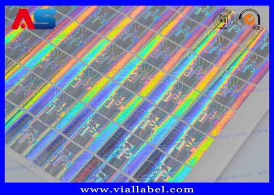 10ml Silver Hologram Tamper Evident Security Labels With Scratch Off Codes 3d hologram printing