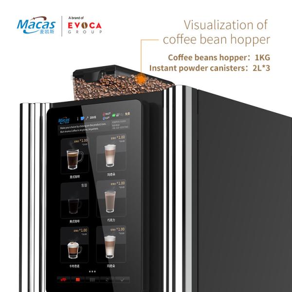 300 Cup Bean To Cup Coffee Vending Machine with 15.6 Inch Touch Screen