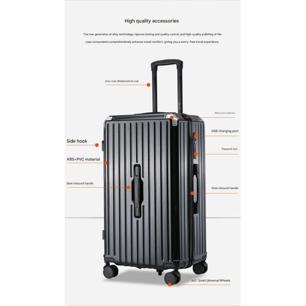 Five wheel large capacity thickened luggage compartment