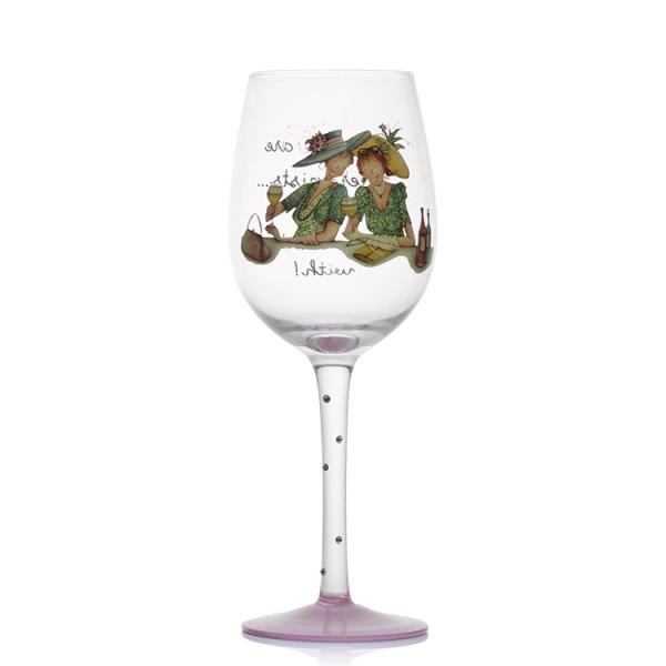 Customized Goblet Wedding Decoration Funny Couple Sisters Home Luxury Glass Gift