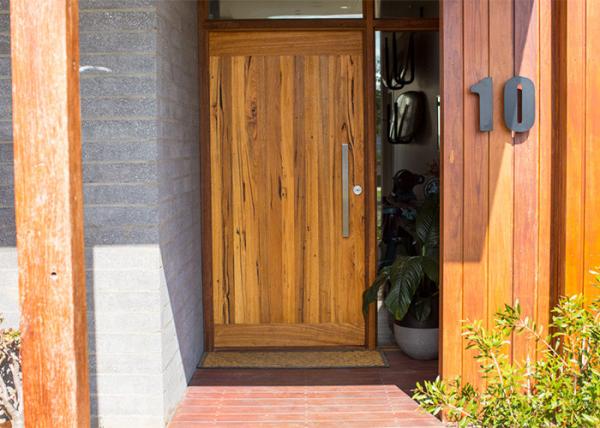 Contemporary Main Solid Wood Doors Customized Color Entry Door