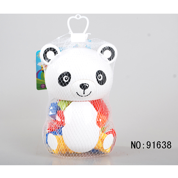 79Pcs Plastic Kids Building Blocks Educational Toys In Teddy Bear Storage Bottle