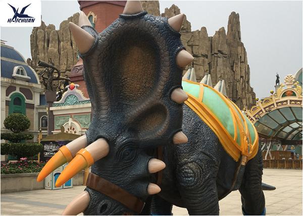 Infrared Self - Acting Life Size Fiberglass Dinosaur Statue In Amusement Park