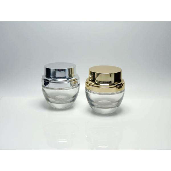 Heavy transparent Glass 30&50ml Unique Clear Glass Cosmetic Jar For Personal Care Products, Custom Glass Jar Packaging