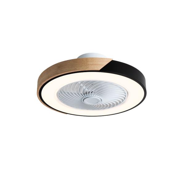 Fabricante ventilador de techo de perfil bajo de 20 pulgadas con control remoto ABS Dormitorio pequeño de tres luces (negro blanco gris) opciones de color claro