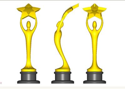 O troféu feito sob encomenda concede tipo chapeado brilhante do ouro/o de bronze/o de prata opcional