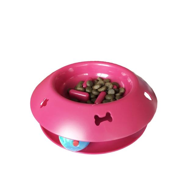 Hot Selling Pet Food Container Slow Feeding Bowl Iq Treat Dog Toy Fun Feeder Interactive Dog cat Bowl