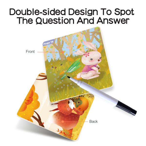 Dot To Dot Learning Wipe Clean Flash Cards For 3-4 Year Old
