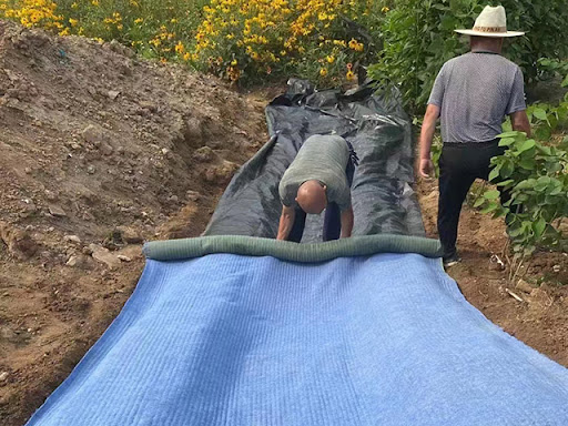 Durable 4m Width Cement Blanket for Ditch Lining with 20m-50m Length and Textile Fibers Cement Powder