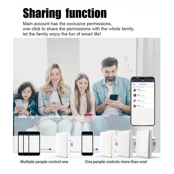 WiFi Touch Smart Lighting Control 4 Gang Switch Crystal Glass Panel No Neutral