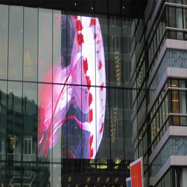 IP30 Glass Window Led Display , Full Color Display Screens 100000 Hours Life Span