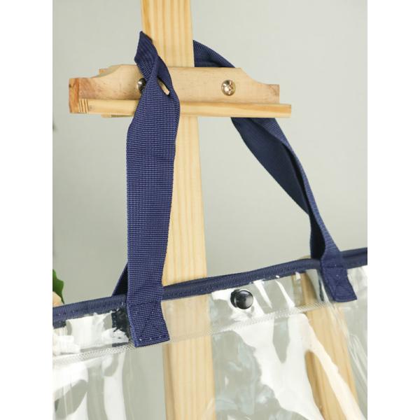 Сумка Тоте ПВК поливинилового хлорида, Тоте покупок ПВК с голубыми ручками хлопка